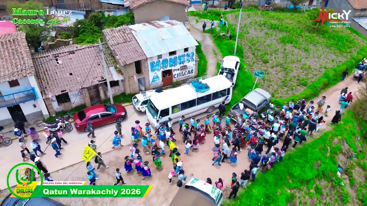 PASACALLE CARNAVAL CHILQUINO 2026 DESDE EL DRONE