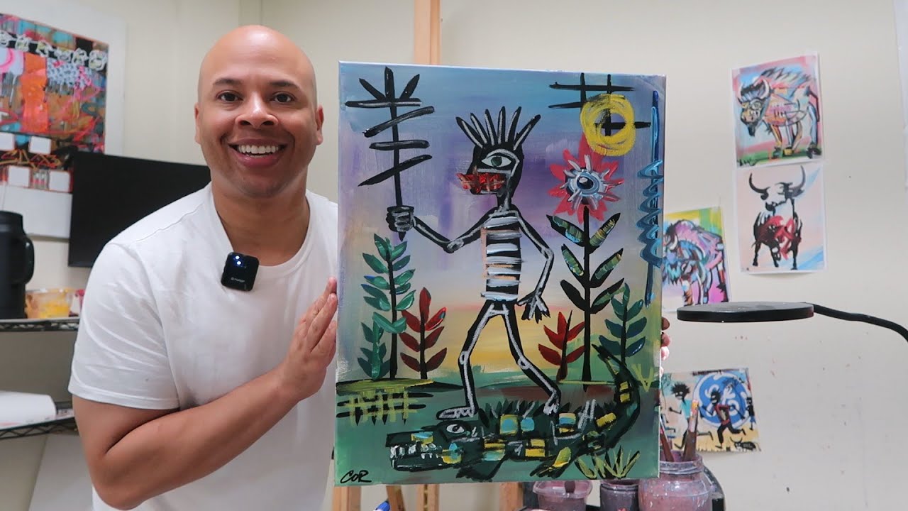 How To Paint $1000 Neo Expressionism Gator Man - Sell on eBay