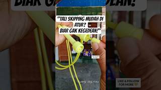 Tali skipping bisa diatur, biar gak kegedean #skipping #jumprope #cardio #diet #skippingrope