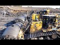 Three Dozers Rolling Sticky Clay