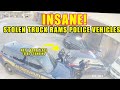 This is what Happens When You Ram a Stolen Truck into Police Cars