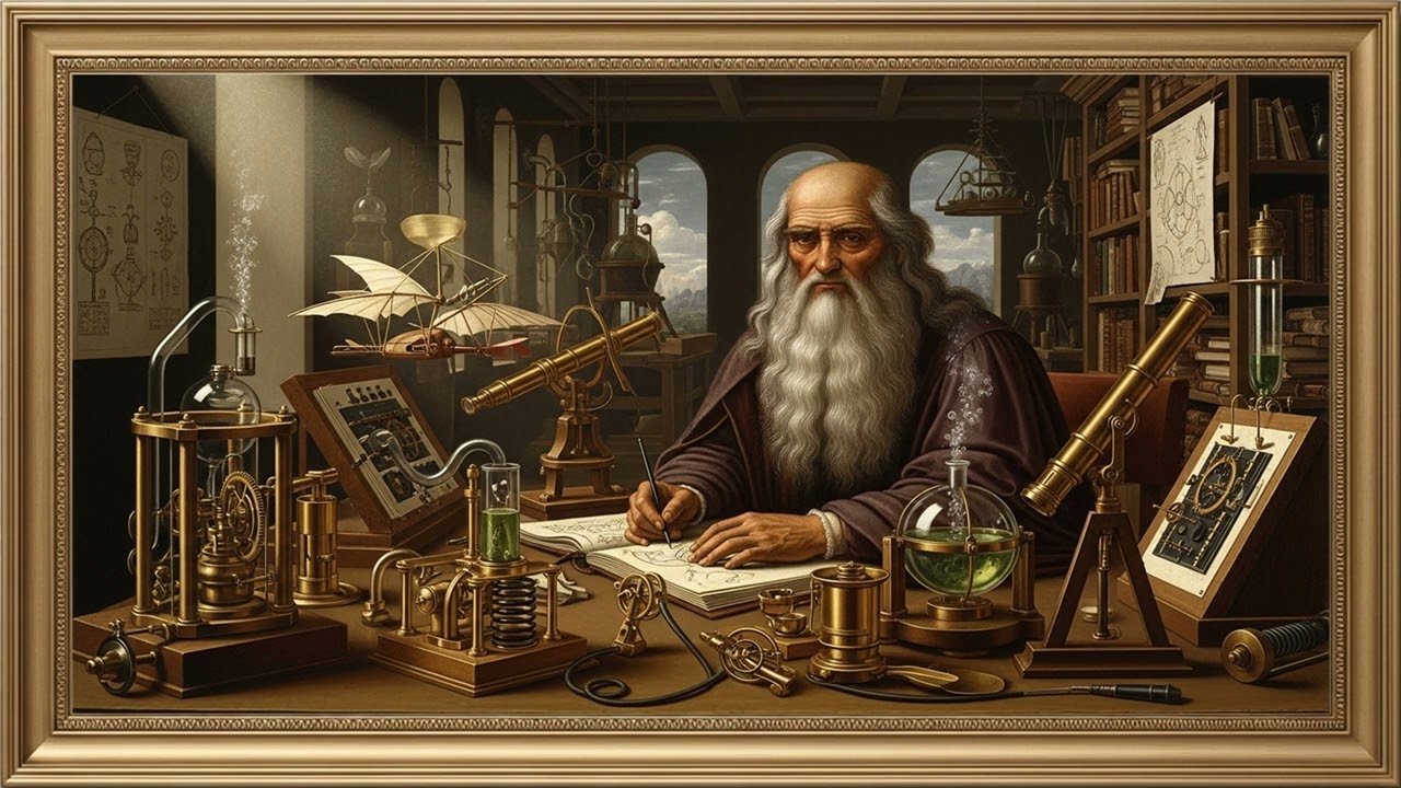 Da Vinci Futuristic Inventor – Leonardo da Vinci  Renaissance Genius Reimagined 4K Wallpaper  Futuri