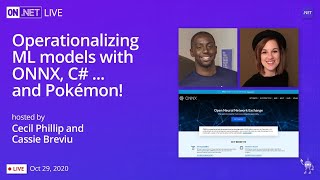 On .NET Live - Operationalizing ML models with ONNX, C# .... and Pokemon!