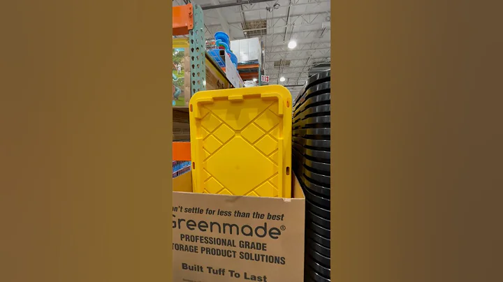 Costco Greenmade Storage Bin with Lid, 27 Gallon, Black and Yellow on Sale until July 23