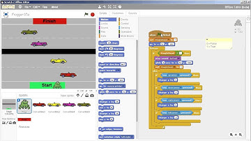 Scratch 2 - Frogger 08 - Finish plus Level Up