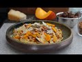 Risotto d'orzo d'automne potimarron marrons facile