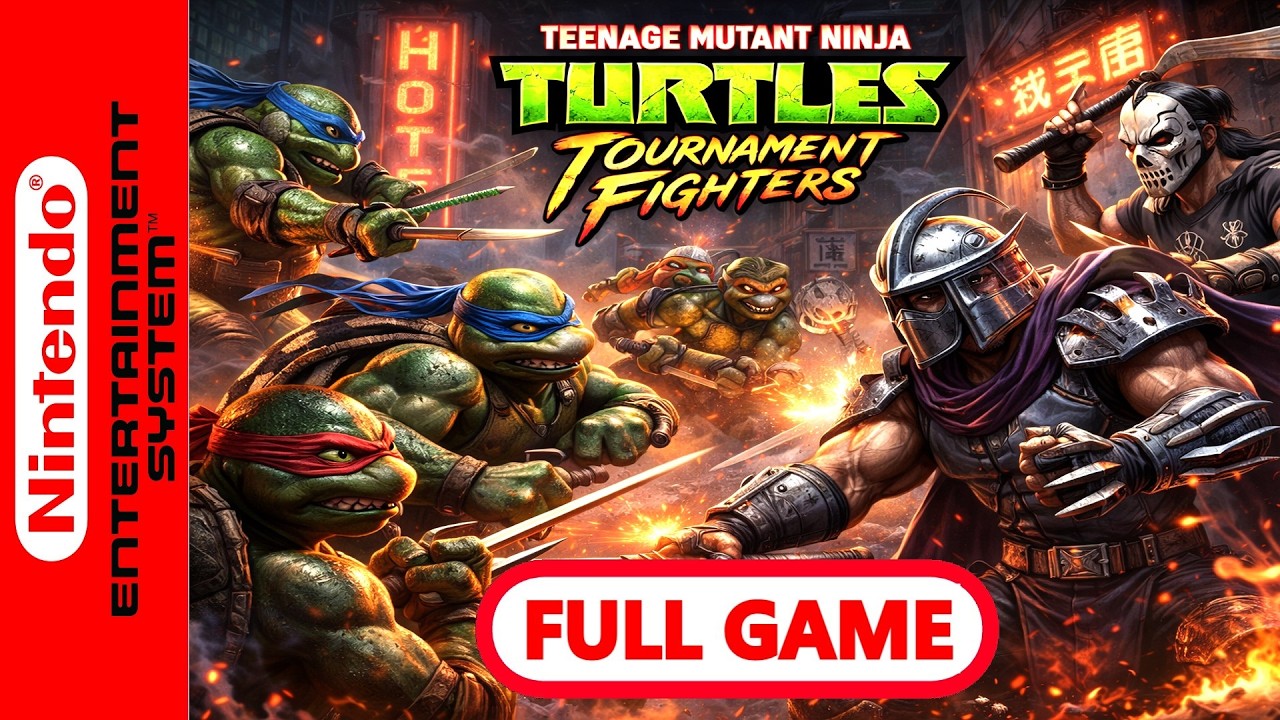 Teenage Mutant Ninja Turtles: Tournament Fighters (NES) Full Game / No Commentary