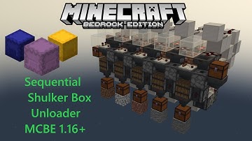 Sequential Shulker Box Unloader (Bedrock Edition 1.16+)