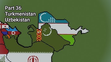 Turkmenistan & Uzbekistan - Small Scale World Flag Map Tutorials in Minecraft (Part 36)