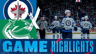 Vancouver Canucks vs. Winnipeg Jets - Game Highlights