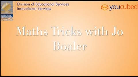 Maths Tricks with Jo Boaler