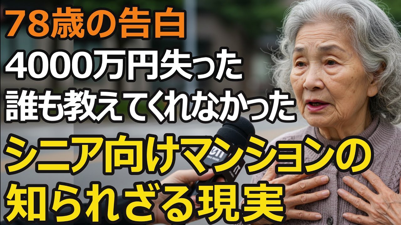 78歳女性、シニア向け分譲マンションを4000万円で購入して後悔した。誰も教えてくれなかった現実。