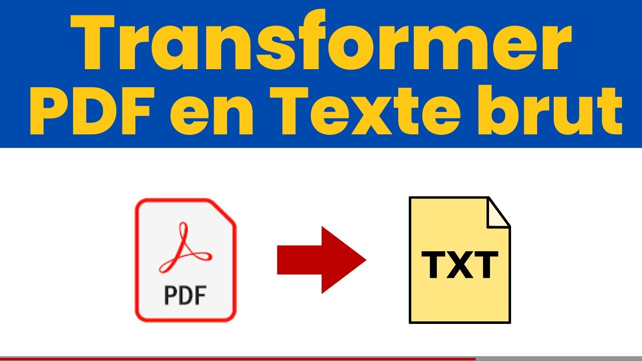 Comment convertir un fichier pdf en fichier txt