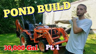 Creating a Massive 30,000 Gallon Ecosystem Koi Pond pt. 1 - Digging for Filtration
