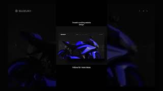 Bike Website Design| HTML CSS JS | #webdesign #shorts