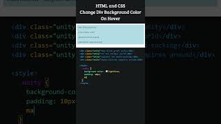 HTML and CSS: Changing Division Background Color On Hover