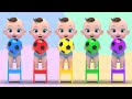 5 Colors with Nursery rhymes English Song For Kids | Wash your hands No Virus!!  | Super Lime