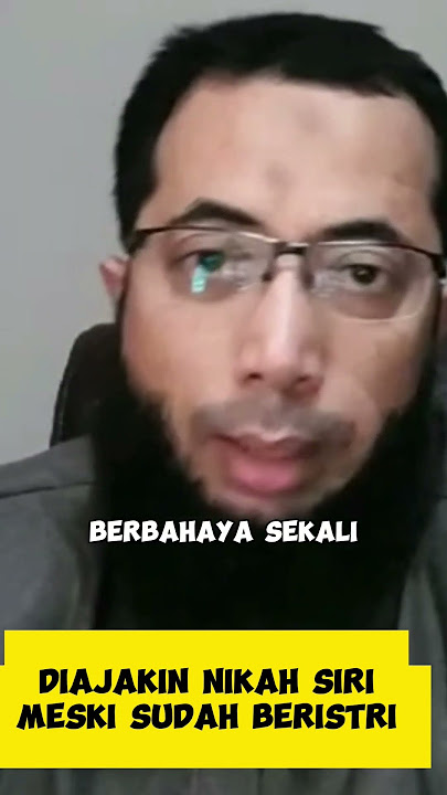 ketika wanita mengajak nikah siri #ustadzkhalidbasalamah