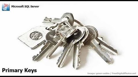 SQL - Primary And Foreign Keys