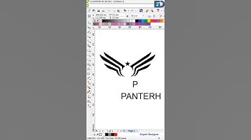 Panther Design in Corel draw #shorts #design #coreldraw #video #logos #youtubeshorts .