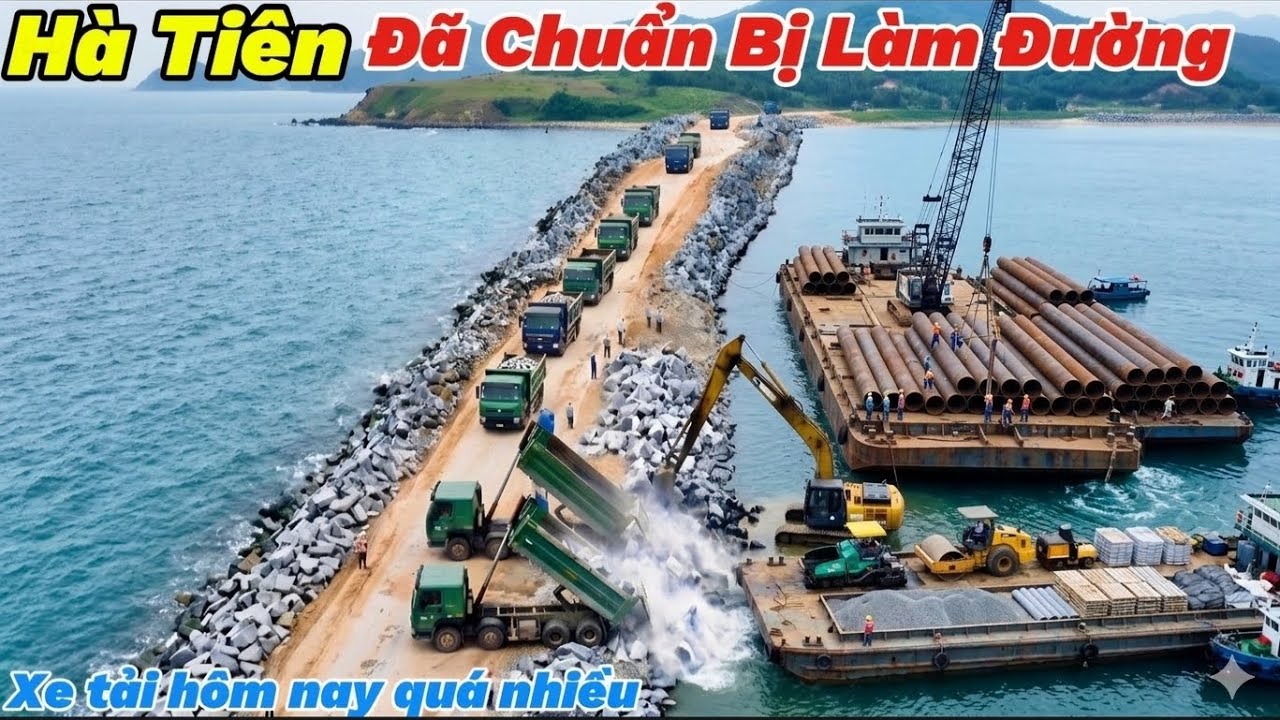 Công trình thần tốc xuyên biển hà tiên mở rộng chân chuẩn  bị làm đường
