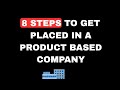 8 Steps to Get Placed in a Product-Based Company | College Placement Guide ✅ #college #placements