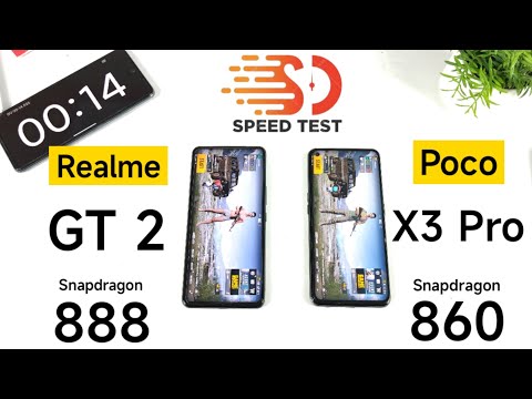 Realme GT 2 Vs Poco X3 Pro Speedtest Comparison Snapdragon 888 Vs 860 ???