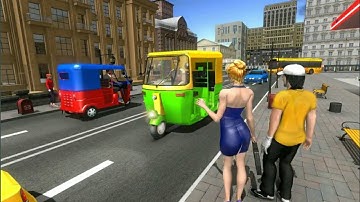 Modern Tuk Tuk Auto Rickshaw : Free Driving Games ( Android & IOS Gameplay ) Part 2