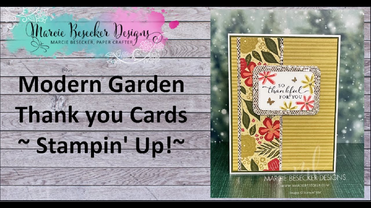 Modern Garden Thank You Card - Stampin' Up!