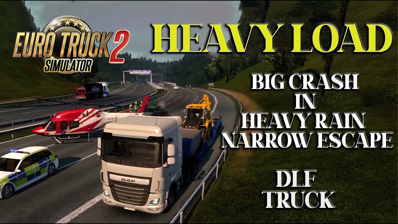 Big Crash in Heavy Rain | Narrow Escape | ETS2 Gameplay |  Gamer Dev