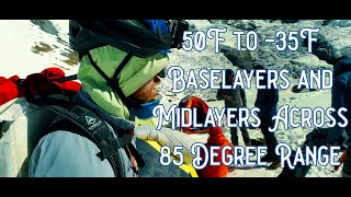Baselayer And Midlayer Combinations That Work For Winter Mountaineering, Hiking, And Backpacking
