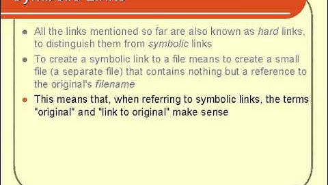 VTC Player   Unix Shell Fundamentals, Symbolic Links Pt 1