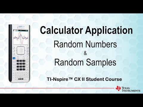 Random Numbers & Random Samples | TI-Nspire CX II | Getting Started Series - Calculator Application