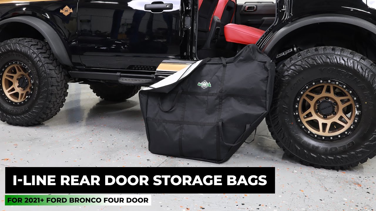 IAG I-Line Rear Door Storage Bag Pair for 2021+ Ford Bronco Four Door
