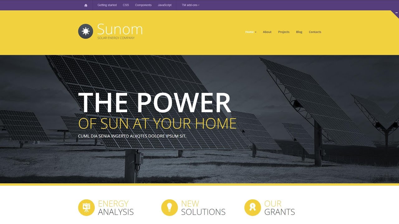 Solar Energy Responsive Website Template - 47650