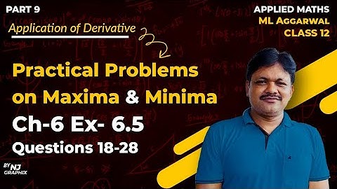 Application of derivatives chapter 6 part 9 | Ex 6.5 (Q18 to Q28) | Maxima and Minima | Gaur Classes