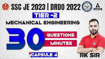 SSC JE/DRDO CEPTAM 2022-23 | DRDO Mechanical Engineering | 30 Questions #4