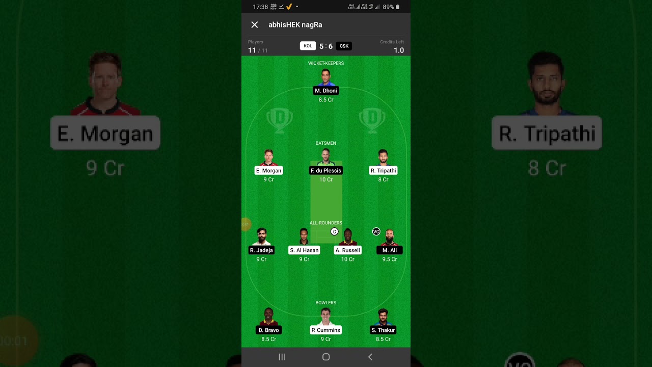 dream 11 today match team CSK vs kol | KOL vs CSK live match | csk vs kol dream 11 | today dream 11