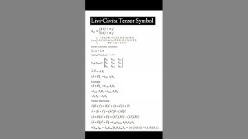 Livi-Civita tensor symbol l Tensor calculus #viral #shorts