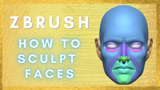 Zbrush Sculpt Face - How to Sculpt Faces