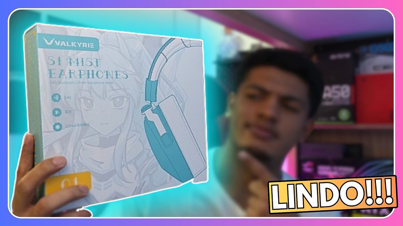 UNBOXING DO HEADSET MAIS LINDO!!! - VALKYRIE VK S1 MIST