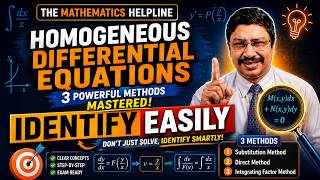 HOMOGENEOUS Differential Equations | identify NOW in 5 SECONDS 😀| IB HL Math