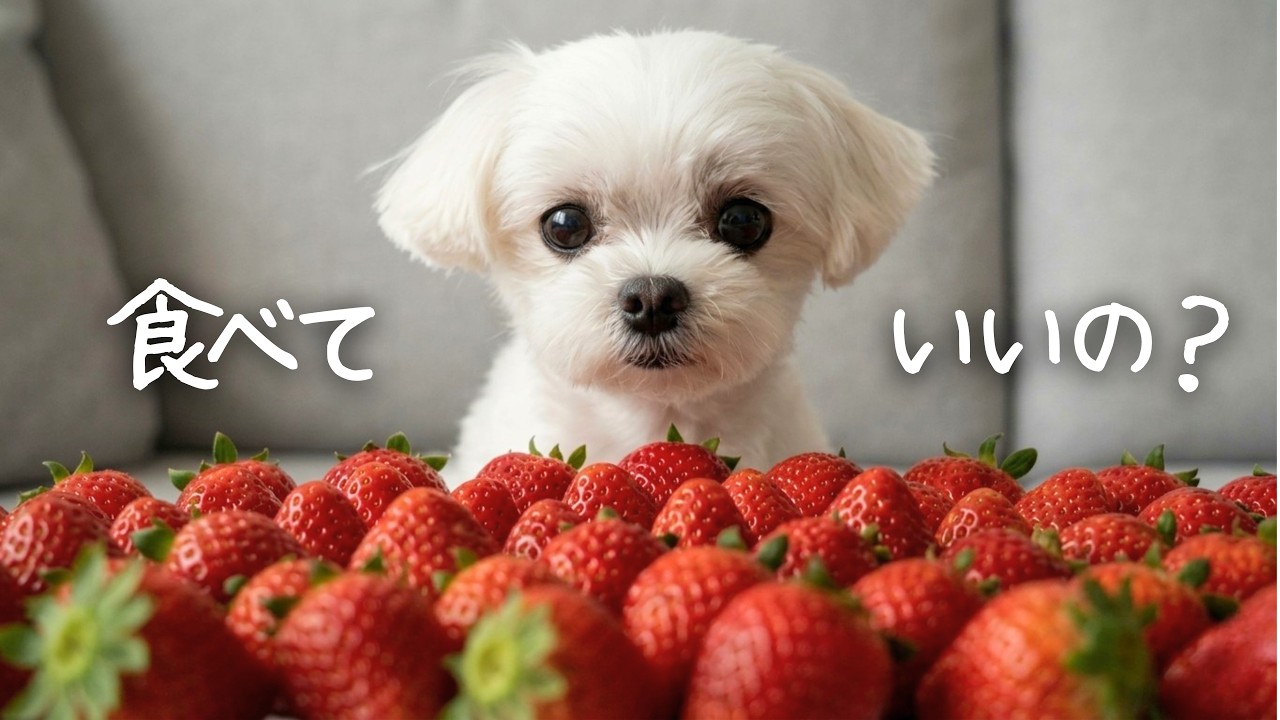I gave my baby Maltese a strawberry for the first time, and I was