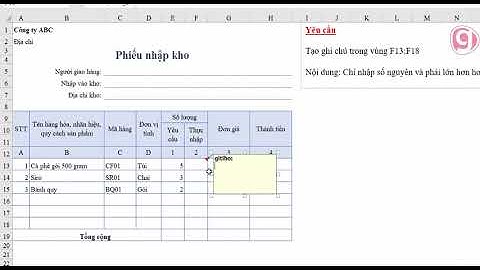Excel Văn Phòng Cách tạo ghi chú trong ô bằng New note