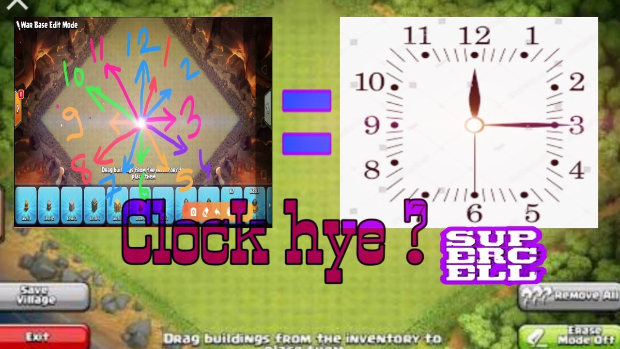 COC Base detail . Is COC base a clock ?🤔 For all TH..... YouTube