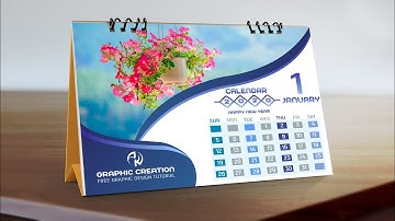 How to Create a Calendar | Desk Calendar | Adobe Photoshop Tutorial
