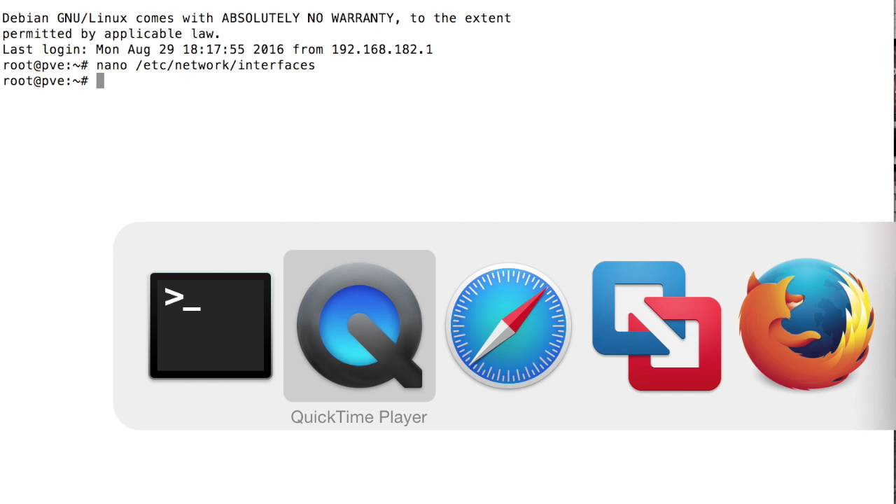 Proxmox V4 .2 creation of two networks vNIC vmbr0 and vmbr1 YouTube