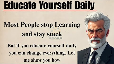 Educate Yourself Daily ⚡ Stop Being Lazy || Level 2 English || Improve Fast ✅️
