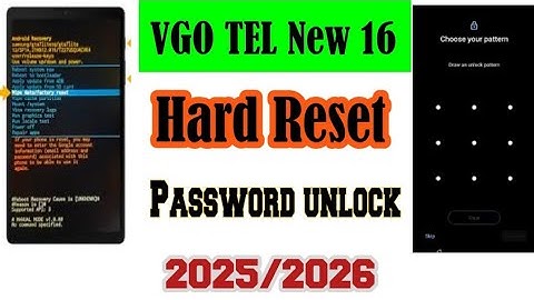 VGOTEL New 16 fabrieksinstellingen herstellen schermweergave ontgrendelen | Hoe ontgrendel ik het...