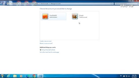 Remove Guest User Windows 7